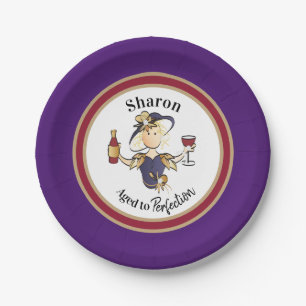 Funny Classy Sassy Personalized for Her Birthday   Paper Plate