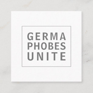 Funny Cleaning Service Germaphobes Unite Square Business Card