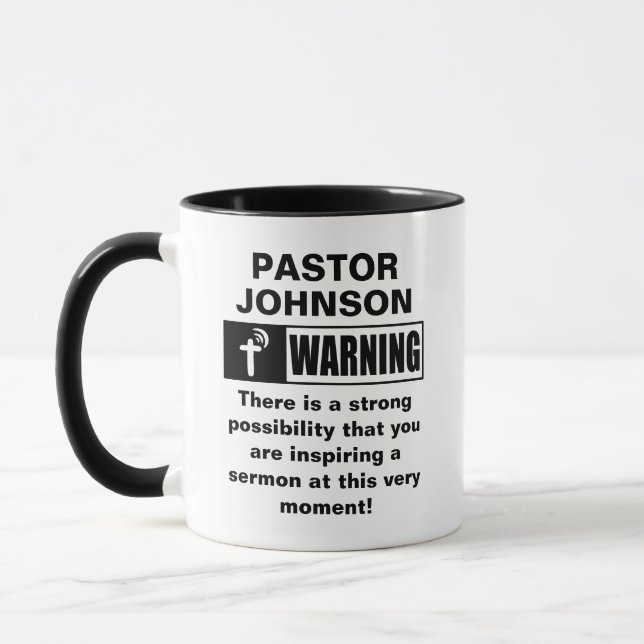 Funny Clergy Pastor Appreciation Mug (Left)
