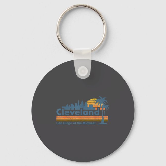 Funny Cleveland Skyline San Diego Of The Midwest R Keychain (Front)