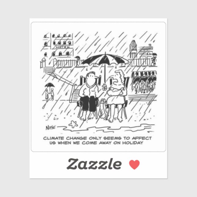 Funny Climate Change Holiday Cartoon. (Sheet)