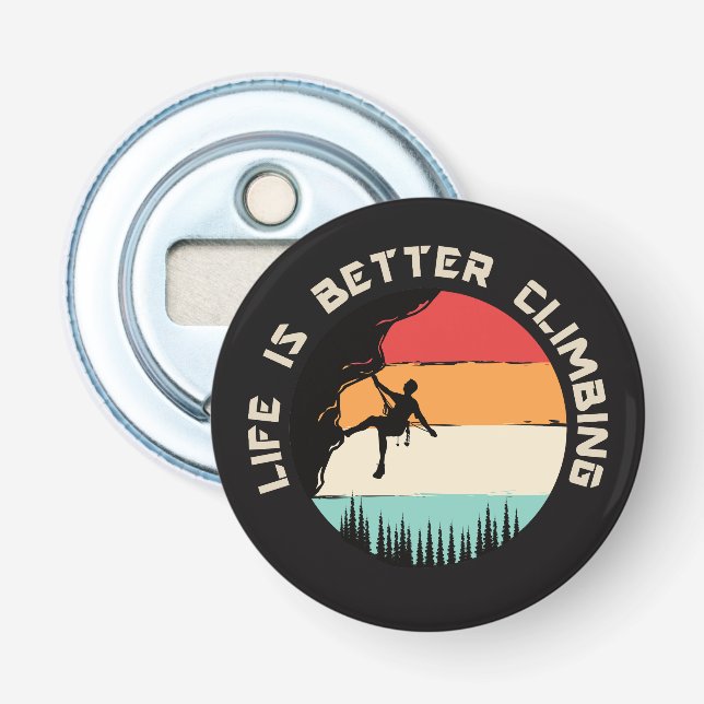 Funny Climbing  Bottle Opener (Front)