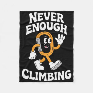 Funny Climbing Or Rock Climbing Retro Fleece Blanket