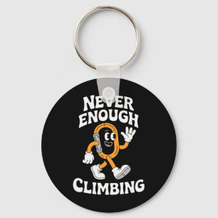 Funny Climbing Or Rock Climbing Retro  Keychain