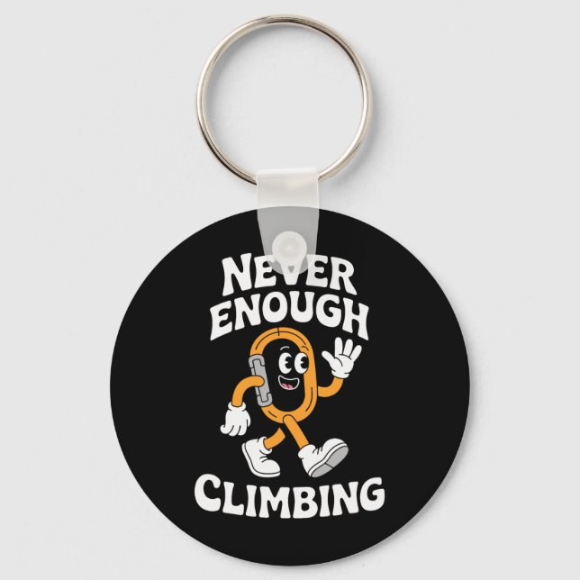 Funny Climbing Or Rock Climbing Retro  Keychain (Front)