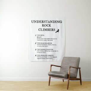 Funny Climbing Quotes for Boulder Brains Tapestry