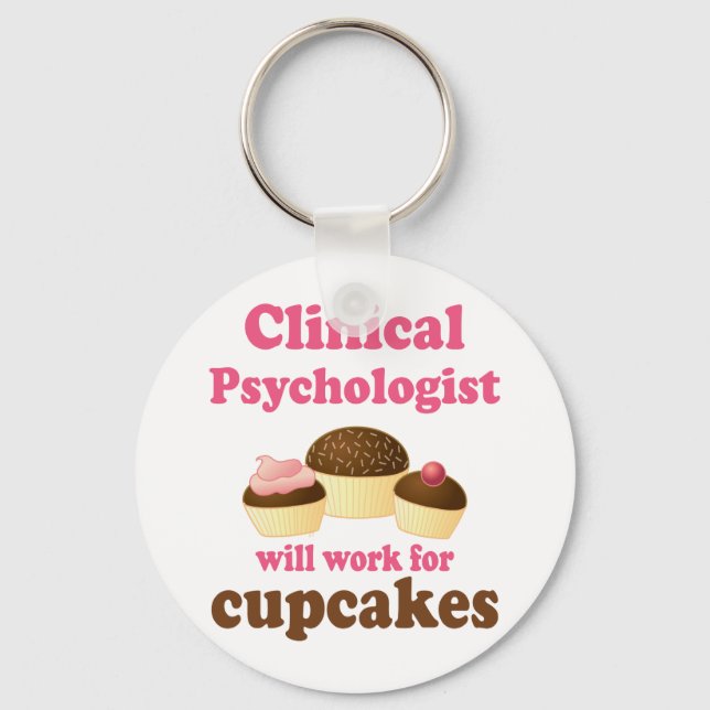 Funny Clinical Psychologist Keychain (Front)