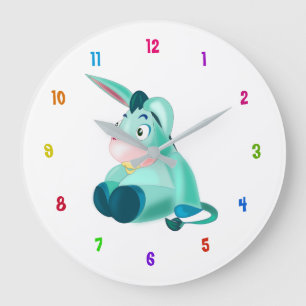 Funny Clock with Baby Donkey - Customizable