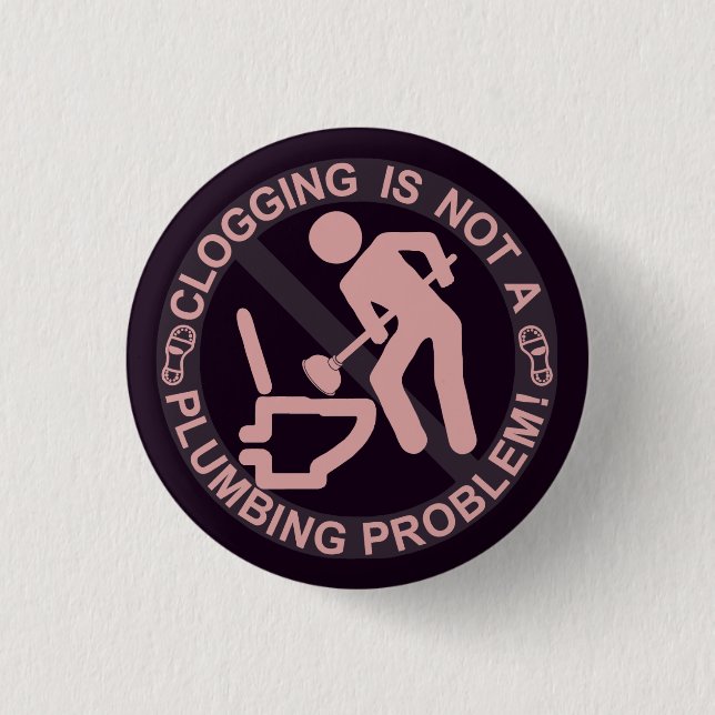 Funny Clogger Clogging 1 Inch Round Button (Front)
