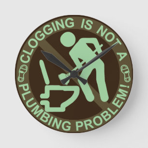 Funny Clogger Clogging Green Round Clock