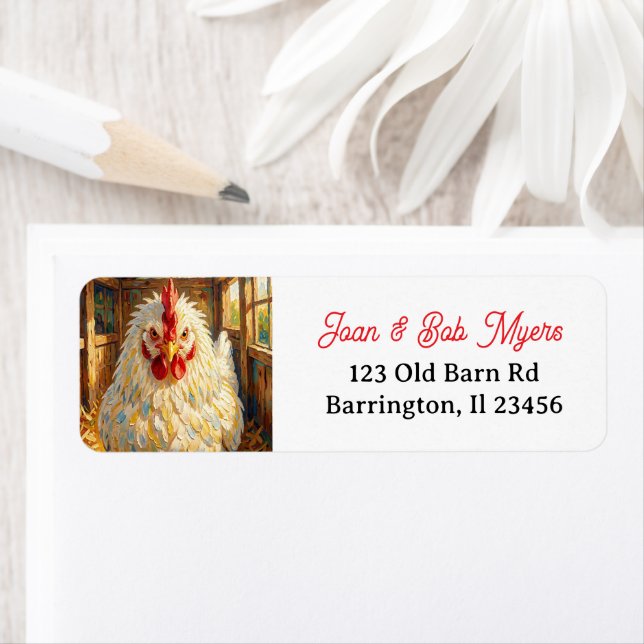 Funny Close Up of Impasto Chicken that looks Mad (En situation)