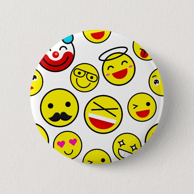funny clown emojis 2 inch round button (Front)