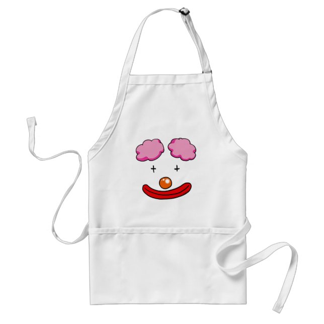 Funny clown face standard apron (Front)