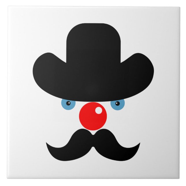 Funny clown face tile (Front)