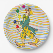 Funny Clown Playing With Colourful Balls
