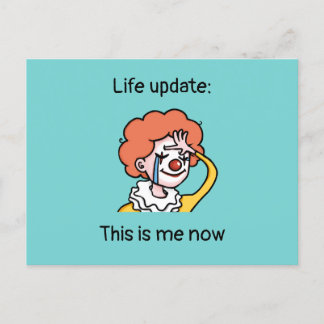 Funny Clown Postcard - Quarantine Postcard Friends
