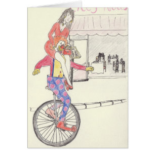 Funny Clown Romance Quirky Love Drawing Art Humour