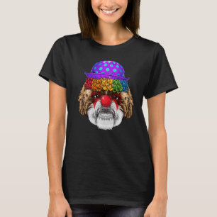 Funny Clown Shih Tzu Circus Carnival Costume Dog T T-Shirt