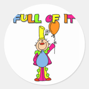 Funny Clown T-shirts and Gifts Classic Round Sticker