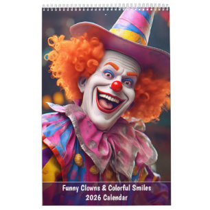 Funny Clowns & Colourful Smiles 2026 Calendar