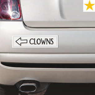 Funny Clowns To The Left Of Me Arrow Bumper Sticker