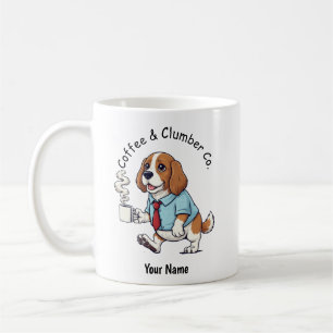 Funny Clumber Spaniel Dog Business Suit Coffee Mug