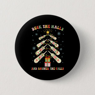 Funny Cna Nurse Christmas Medical Xmas Trees Nursi 2 Inch Round Button