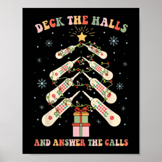 Funny Cna Nurse Christmas Medical Xmas Trees Nursi Poster