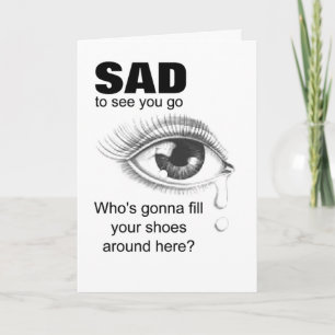 funny co-worker leaving job card