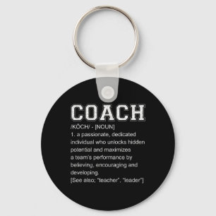 Funny Coach Definition Bysebyll Footbyll Teacher S Keychain