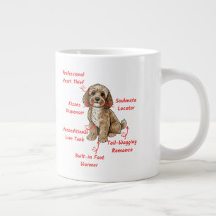 Funny Cockapoo Anatomy - Unique Valentine Gift Large Coffee Mug