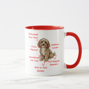 Funny Cockapoo Anatomy - Unique Valentine Gift Mug