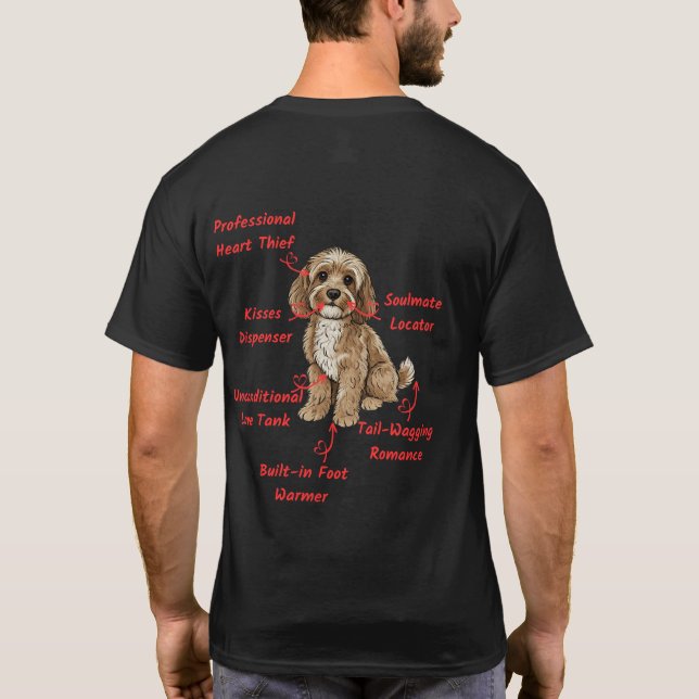 Funny Cockapoo Anatomy - Unique Valentine Gift T-Shirt (Back)