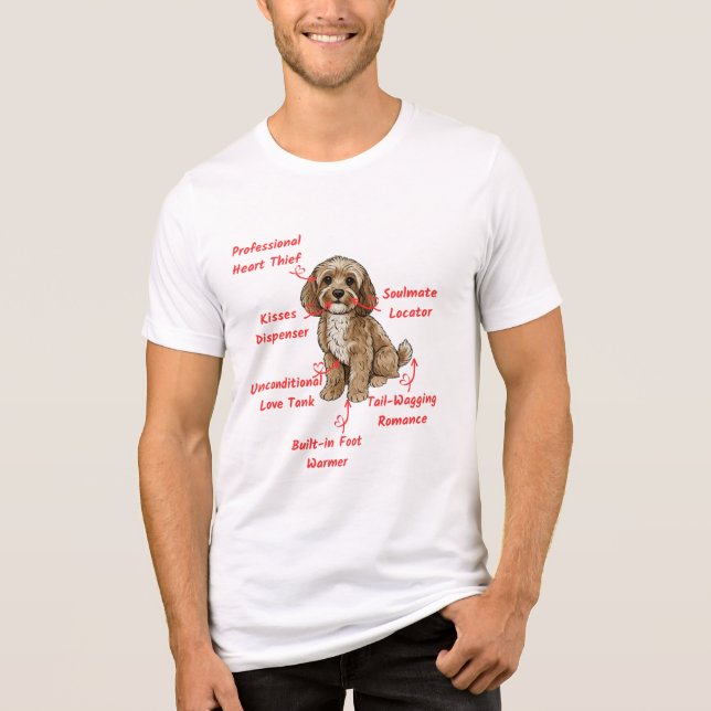 Funny Cockapoo Anatomy - Unique Valentine Gift Tri-Blend Shirt (Front)