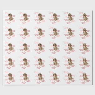 Funny Cockapoo Anatomy - Unique Valentine Gift Wrapping Paper