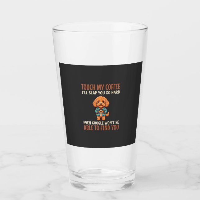 Funny Cockapoo Coffee Lover Glass (Front)
