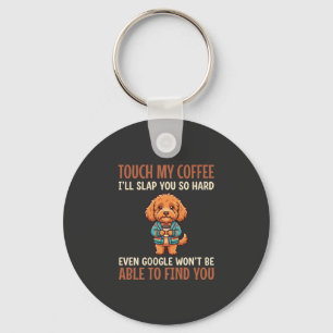 Funny Cockapoo Coffee Lover Keychain