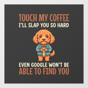 Funny Cockapoo Coffee Lover Window Cling