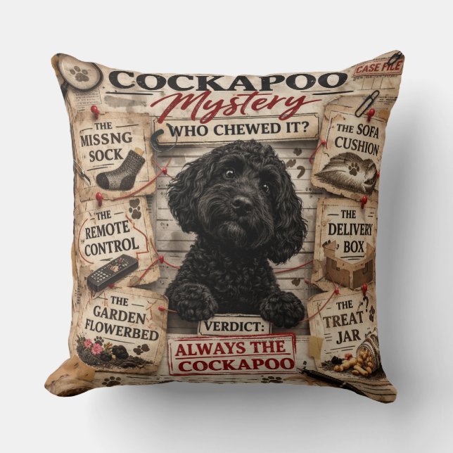 Funny Cockapoo Cushion unique gift (Front)