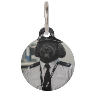 Funny Cockapoo Police Dog Pet Tag