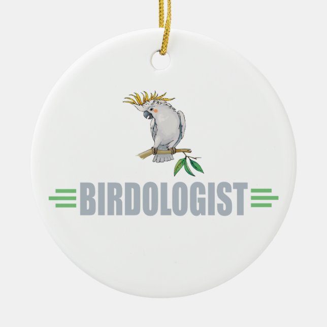 Funny Cockatiel Ceramic Ornament (Front)