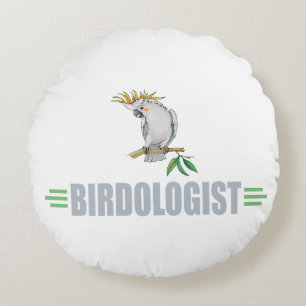 Funny Cockatiel Lover's Round Pillow
