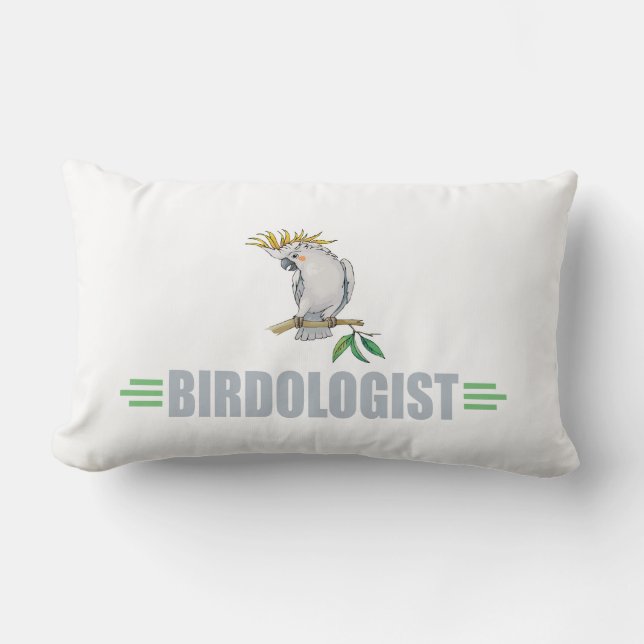 Funny Cockatiel Lumbar Pillow (Front)