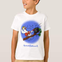 Funny cockatoo playing rock guitar cartoon