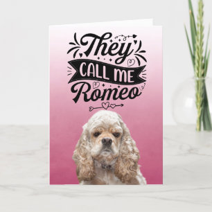 Funny Cocker Spaniel Custom Valentine's Day  Holiday Card