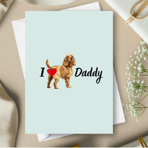 Funny Cocker Spaniel From Pet Dog Butt Fathers Day Thank You Card