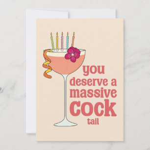 Funny Cocktail Birthday Card for Best Friend Her