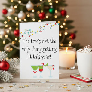 Funny Cocktail Drinking Party Christmas Holiday Card