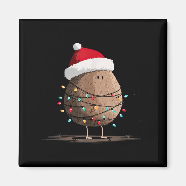 Funny Coconut Christmas Graphics Lights Lover  Magnet (Front)