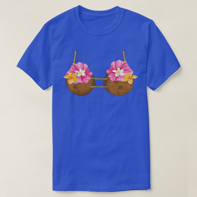 Funny Coconut Summer Coconuts Bra Funny Halloween  T-Shirt (Design Front)
